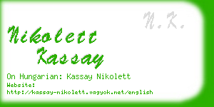 nikolett kassay business card